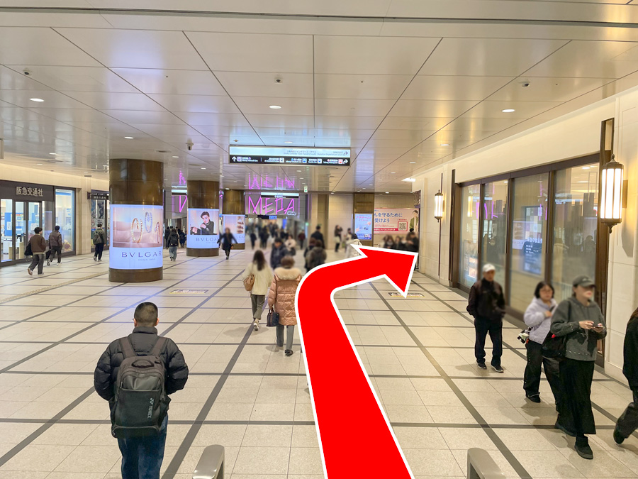 ゆうメンタルクリニック大阪梅田院の道順E07